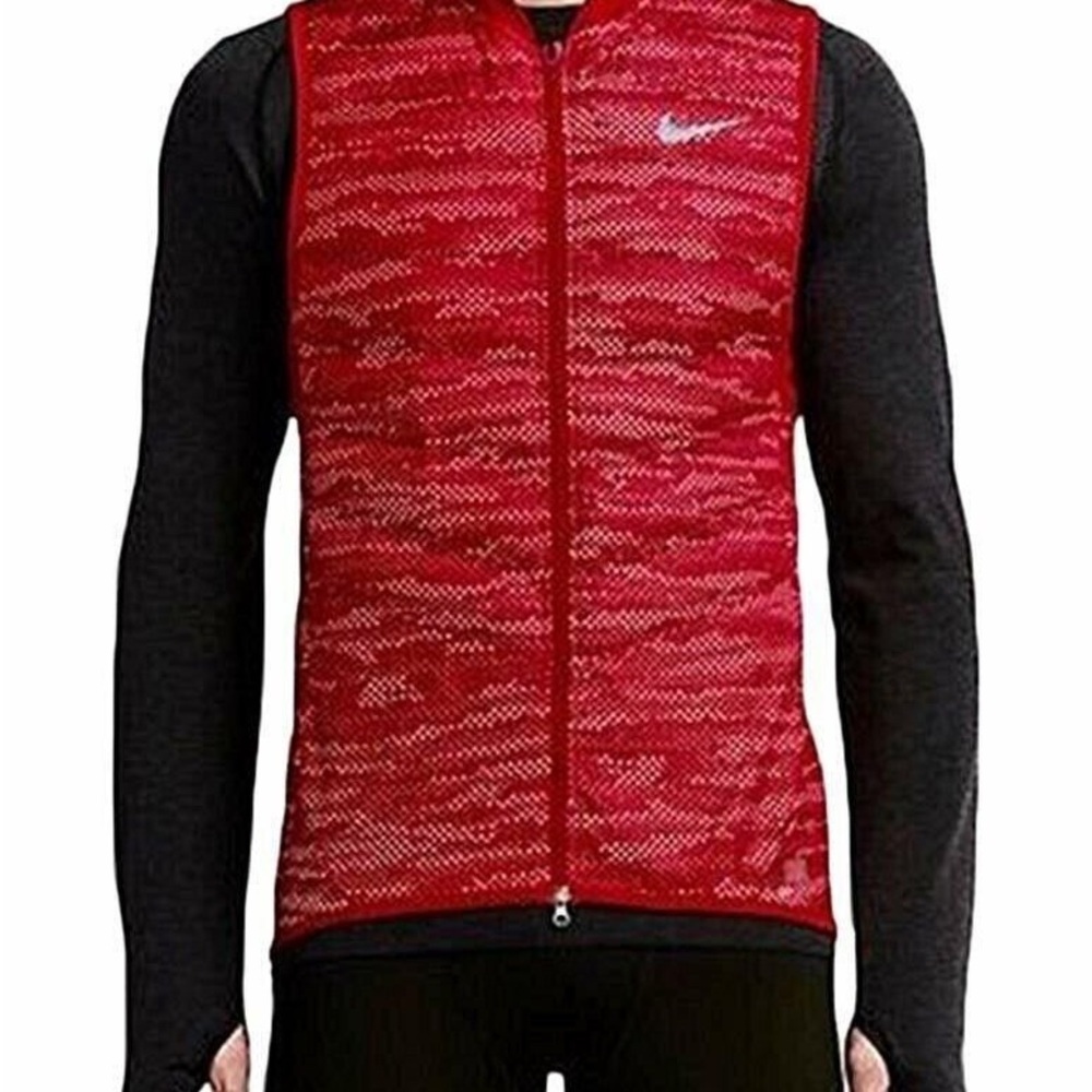 NIKE AEROLOFT FLASH RUNNING 3M GILET VEST SIZE L RED